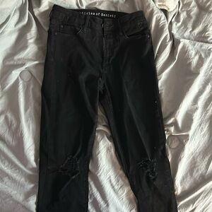 Black ripped jeans